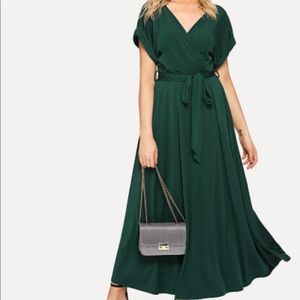 Long green maxi dress